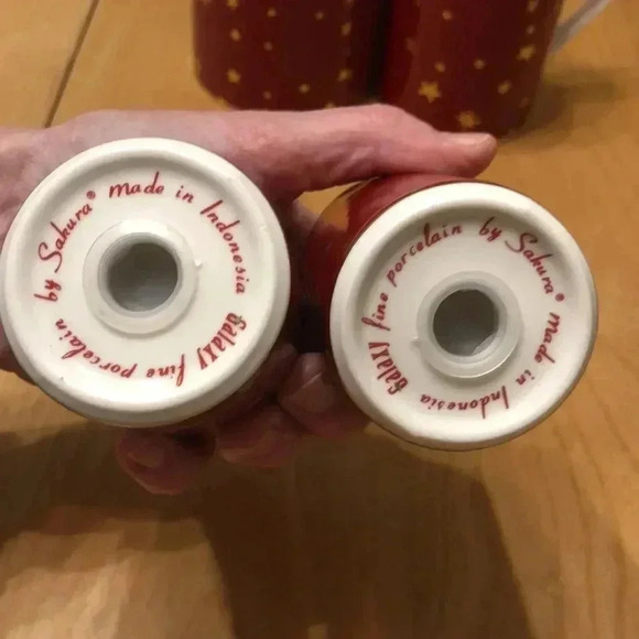 Galaxy by Sakura fine porcelain sugar bowl, creamer, and salt & pepper shakers - Picture 4 of 10